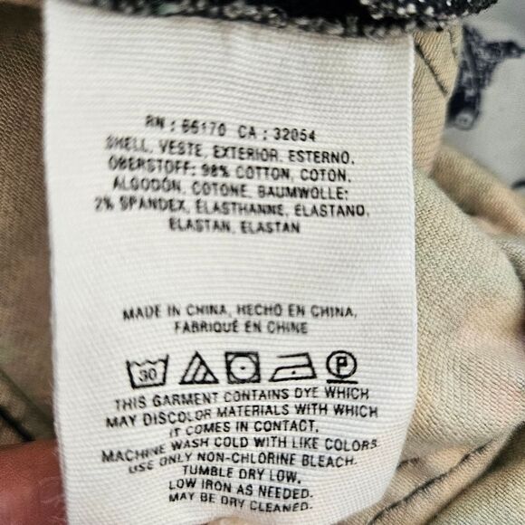 Anthropologie Pilcro Black Denim Floral Print Skinny W27 - Picture 8 of 9